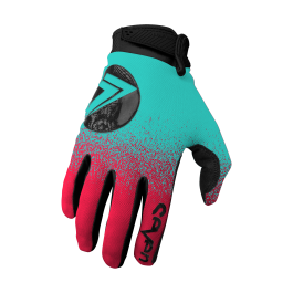Seven Motocross Gloves Annex 7 Dot - Flo Red / Blue