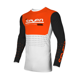 Seven Youth Motocross Jersey Vox Aperture - White / Orange