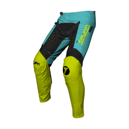Seven Youth Motocross Pants Vox Aperture - Flo Yellow / Blue