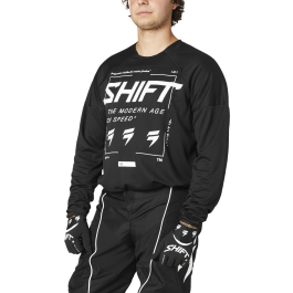 Shift Motocross Jersey WHIT3 Label Bliss - Black / White