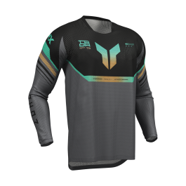 Thor Motocross Jersey 2026 Launchmode Vented Raptor - Black / Charcoal