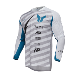 Thor Motocross Jersey Launchmode Vented Raid - White / Grey