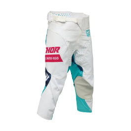 Thor Youth Motocross Pants 2026 Launchmode Bleach - White / Aqua