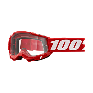 100% Motocross Goggle Accuri 2 Neon Red - Clear