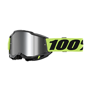 100% Motocross Goggle Accuri 2 Neon Yellow - Mirror Silver