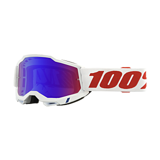 100% Motocross Goggle Accuri 2 Pure - Mirror Red / Blue