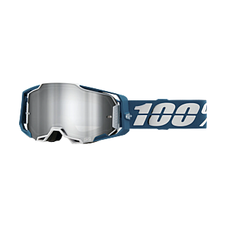 100% Motocross Goggle Armega Albar - Mirror Silver Flash