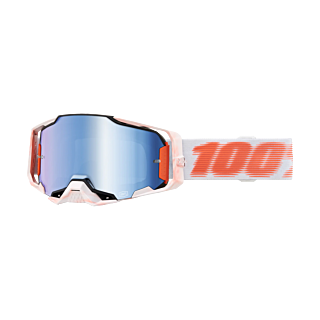 100% Motocross Goggle Armega Tubular - Mirror Blue