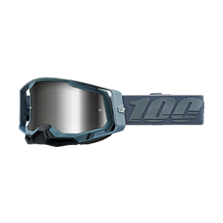 100% Motocross Goggle Racecraft 2 Battleship - Mirror Silver