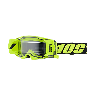 100% Motocross Goggle Roll-Off ARmatic Forecast Neon Yellow - Clear