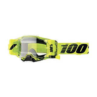 100% Motocross Goggle Roll-Off Armega Forecast Nuclear Citrus - Clear