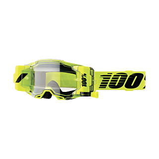 100% Motocross Goggle Roll-Off Armega Forecast Nuclear Citrus - Clear