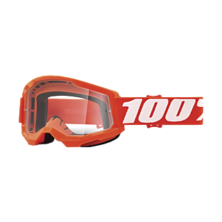 100% Motocross Goggle Strata 2 Orange - Clear