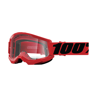 100% Motocross Goggle Strata 2 SP22 Red - Clear