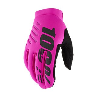 100% Motocross Gloves Winter Brisker - Neon Pink