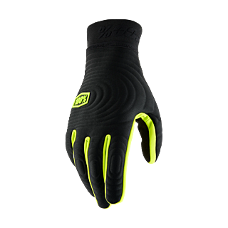 100% Motocross Gloves Winter Brisker Xtreme - Black / Fluo Yellow