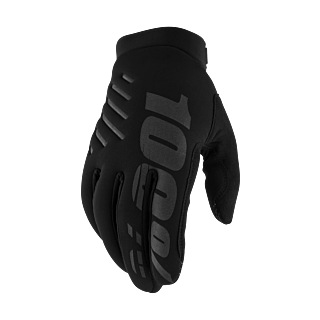 100% Motocross Gloves Winter Brisker - Black / Grey