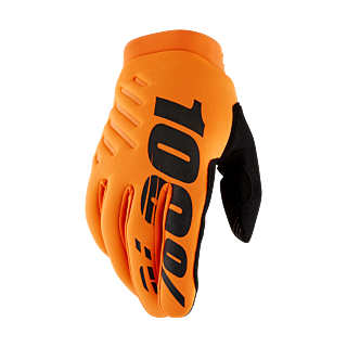 100% Youth Motocross Gloves Winter Brisker - Fluo Orange / Black