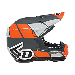 6D Motocross Helmet ATR-1 Shear - Orange / Grey / Black