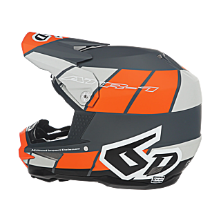 6D Motocross Helmet ATR-1 Shear - Orange / Grey / Black
