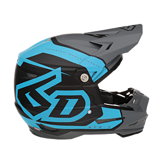 6D Motocross Helmet ATR-2 Torque - Matte Cyan / Grey