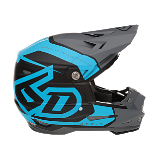 6D Motocross Helmet ATR-2 Torque - Matte Cyan / Grey