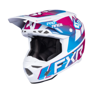 6D Motocross Helmet ATR-3 FXR - Blue Razz / White
