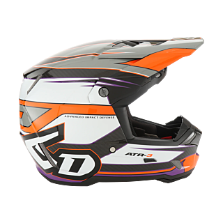6D Motocross Helmet ATR-3 Hyper - Neon Orange / Purple