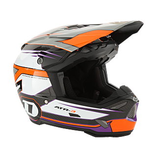 6D Motocross Helmet ATR-3 Hyper - Neon Orange / Purple