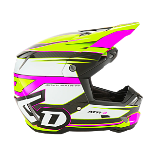 6D Motocross Helmet ATR-3 Hyper - Neon Pink / Yellow