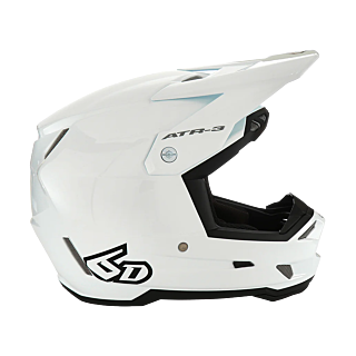 6D Motocross Helmet ATR-3 Solid - Gloss White