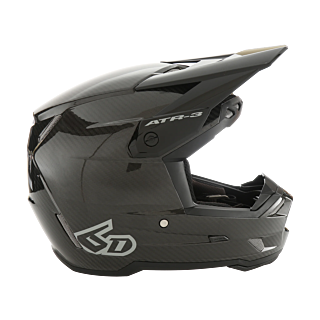 6D Motocross Helmet ATR-3 Solid - Gloss Black