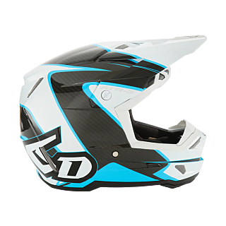 6D Motocross Helmet ATR-3 Wave - Cyan / White