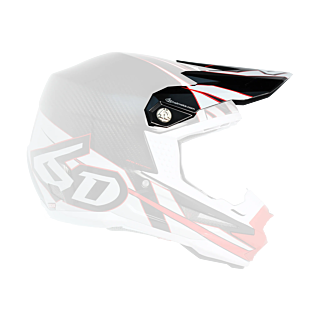 6D Helmet Visor ATR-1 Carbon - Electric Red / White