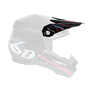 6D Helmet Visor ATR-1 Carbon - Electric Red / Black