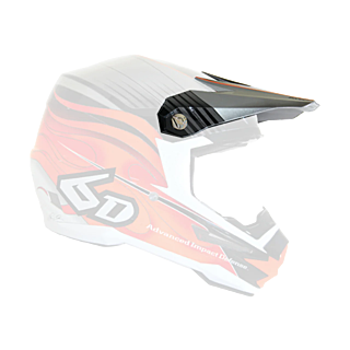 6D Helmet Visor ATR-1 Crusader Graphic - Orange / Silver