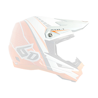 6D Helmet Visor ATR-1 Edge - Neon Orange / White