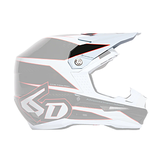 6D Helmet Visor ATR-1 Evo Carbon - White Gloss Finish