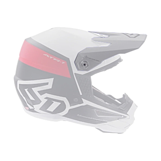 6D Helmet Visor ATR-1 Flight - Red / White / Black