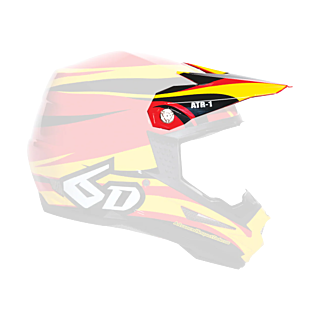 6D Helmet Visor ATR-1 Flo - Red / Yellow