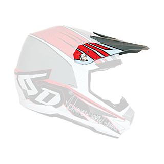 6D Helmet Visor ATR-1 Intruder Graphic - Grey / Red