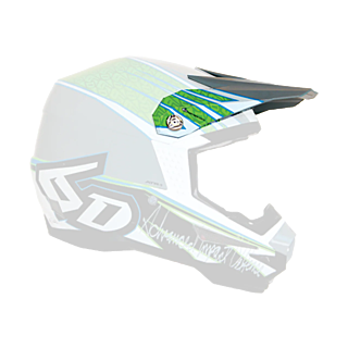 6D Helmet Visor ATR-1 Intruder Graphic - Green / White