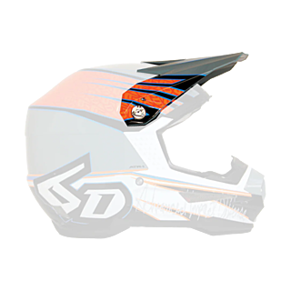 6D Helmet Visor ATR-1 Intruder Graphic - Orange / Black