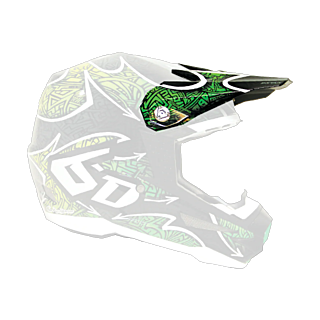 6D Helmet Visor ATR-1 Maze Graphic - Green Gloss
