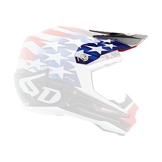 6D Helmet Visor ATR-1 Patriot - Red / White / Blue
