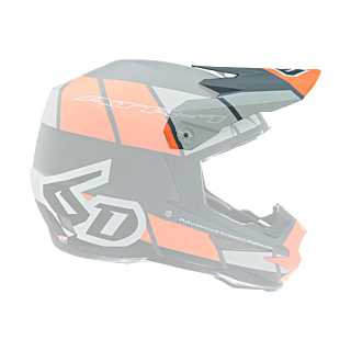 6D Helmet Visor ATR-1 Shear - Orange / Grey / Black