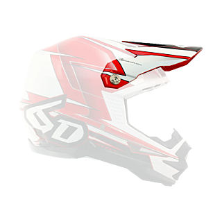 6D Helmet Visor ATR-1 Sonic - Red / White