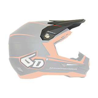 6D Helmet Visor ATR-1 Stealth Graphic - Charcoal / Neon Orange