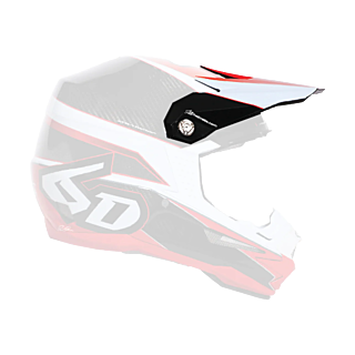 6D Helmet Visor ATR-1 Team FCR Carbon - Red / Carbon