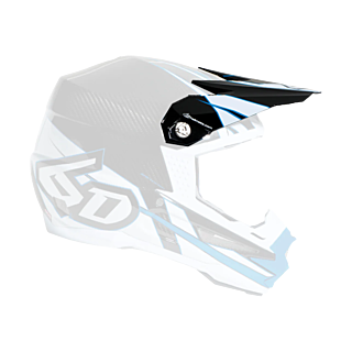 6D Helmet Visor ATR-1 V2 Carbon - Electric Blue / White